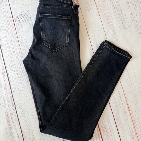Vince Women's Mid-rise Skinny Jeans Size 26 Vintage Black Denim - Picture 8 of 11